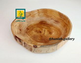 خرید آنلاین ظرف میوه و آجیل خوری چوبی دست ساز جنس درخت گردو 7*24*26