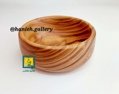 خرید آنلاین کاسه چوبی دست ساز درخت گیلاس 5*13 سفارش به صورت تک و عمده