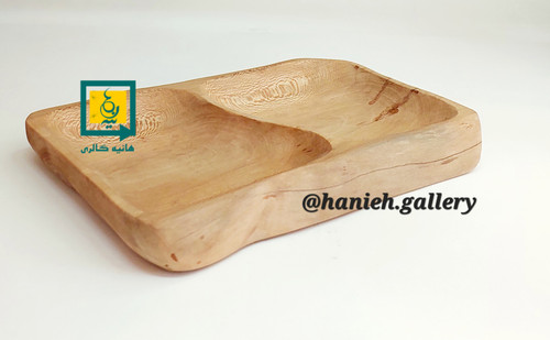 خرید آنلاین اردوخوری چوبی دست ساز دوخونه ابعاد 27*17 جنس درخت چنار با ارسال فوری و آسان سفارش به صورت تک و عمده