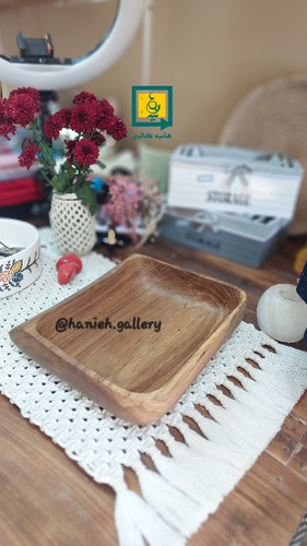 خرید آنلاین ظرف میوه چوبی و دست ساز مربعی 30*30