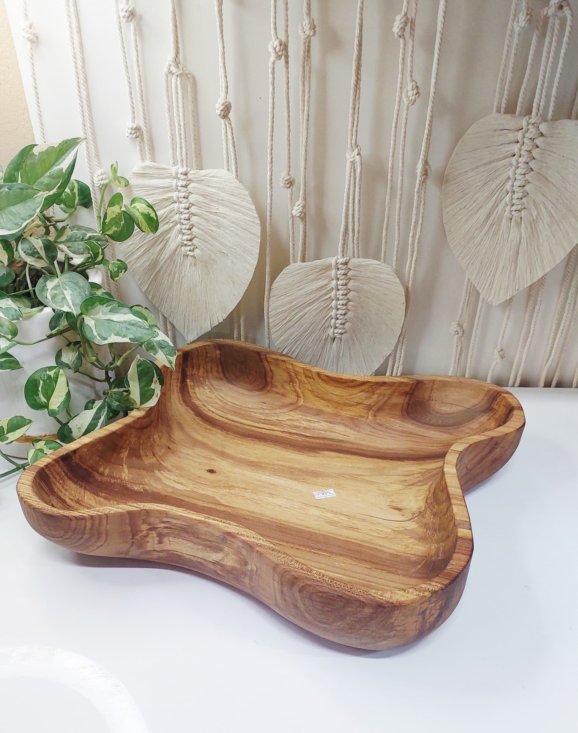 ظرف میوه دفرمه چوبی دست ساز 9*35*40 