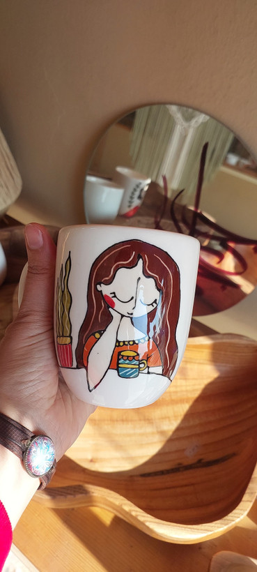 خرید آنلاین ماگ فانتزی دخترانه طرح قلب بی صدا اما پرحرف با بهترین قیمت | ارسال فوری