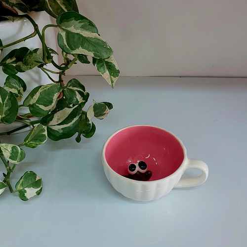 خرید آنلاین فنجان لته خوری فانتزی سوپرایزی طرح قورباغه سرامیکی دست ساز با بهترین قیمت | ارسال فوری