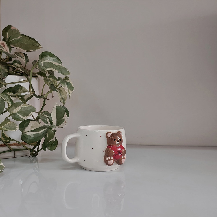 ماگ خرسی مینیمال ولنتاینی با بهترین قیمت | ارسال فوری