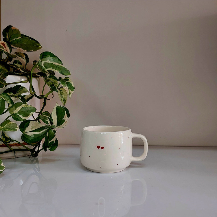 ماگ خرسی مینیمال ولنتاینی