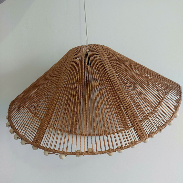 لوستر نخ رافیا / مکرومه / کنفی مدل کلاهی قطر 50 سانت