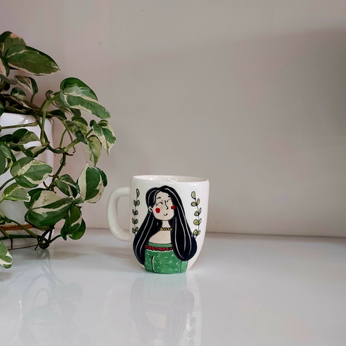 خرید آنلاین ماگ فانتزی دخترانه دست ساز طرح سایه امن با بهترین قیمت | ارسال فوری